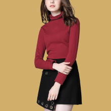 ZIMMUR18年新款女装时尚简约 优雅百搭高领显瘦长袖针织衫图片