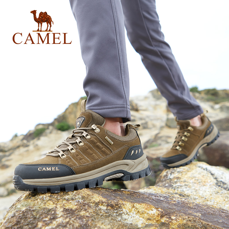 Camel Men's Shoes Outdoor 2020 New Mountaineering Shoes Cushioned and Anti slip Official Website Flagship Store Mountaineering Shoes Waterproof Sports Shoes