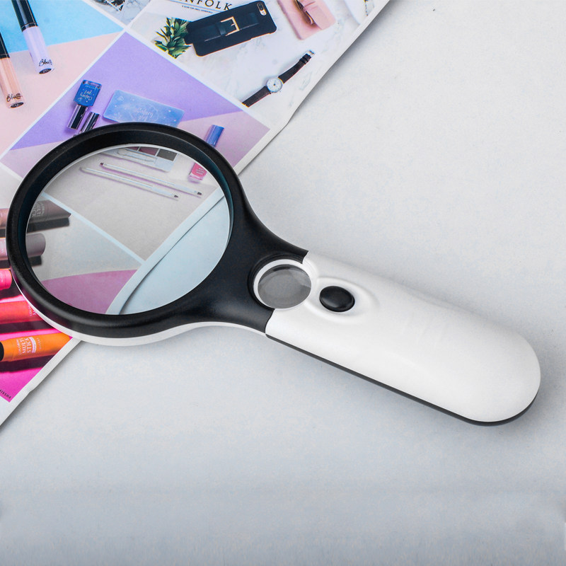 圣创手持放大镜高倍高清20倍老人阅读30儿童