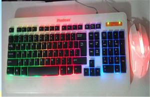 有线键盘鼠标套装背光吃鸡游戏电脑笔记本usb发光键鼠办公家用