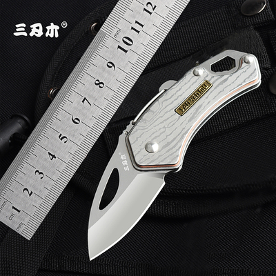 三刃木4077户外小刀工具折叠刀防身小刀野外多功能水果刀