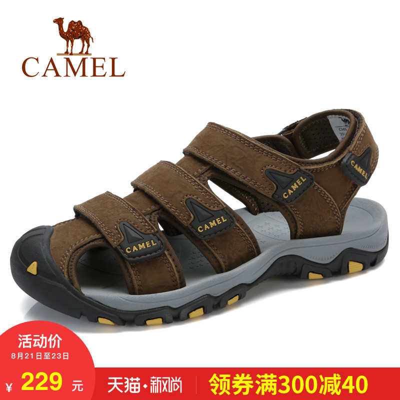 Camel Men's Shoes 2018 Summer New Men's Sandals Casual Baotou Beach Leather Sports Roman Sandals for Men