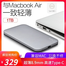 C3.1移动硬盘1t USB3.0高速金属轻薄移动硬盘2tb手机移动硬盘500g移动硬移动盘2t兼容mac苹果 XDISK小盘Type