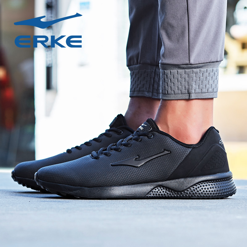 ERKE Sports Shoes Men's Fall 2019 New Men's Shoes Casual Shoes Mesh Breathable Running Shoes Student Fitness