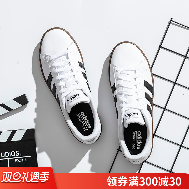 Adidas Men's Shoes Autumn and Winter Genuine Sports Shoes Casual Shoes NEO Small White Shoes Lightweight Board Shoes