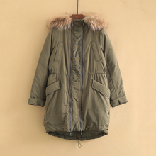 清仓 中长款 La系列 连帽羽绒服品牌女正品 2019秋冬直筒促销