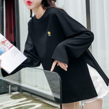 秋冬尹淑怡同款上衣服芝麻街韩版帅气女装学生内搭打底衫长袖t恤图片