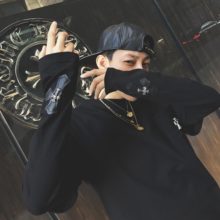 @SAMAY 皇甫SAM 私物!银质宝剑假两件秋装休闲长袖T恤潮流男女款