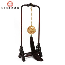 西安纪念品 送女友送爱人送长辈 唐葡萄花鸟纹香囊带木架 陕历博
