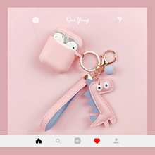 AirPods?;ぬ灼还尴呃堆蓝凶臃浪た莂irpods全包ins小恐龙挂件创意可爱硅胶充电收纳2代软壳防丢潮个性