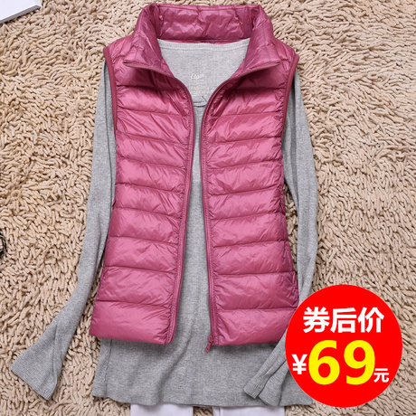2018秋冬女装新款韩版羽绒马甲女短款坎肩背心内胆羽绒服外套正品商品大图