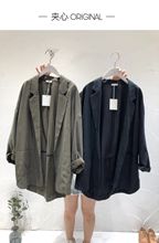 ANS 小西装外套2019早秋新款韩版宽松显瘦网红港味复古一粒扣外套