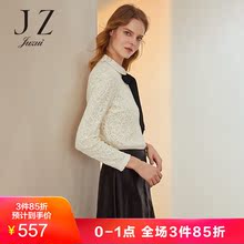 玖姿奥莱2018冬装新款时尚飘带娃娃领套头上衣女小衫图片