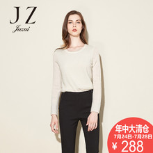JUZUI-玖姿奥莱店纯色圆领上衣2018秋装新款O形套头毛衫图片