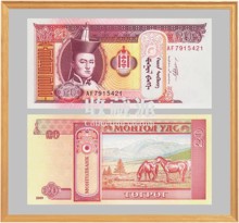 外国纸币蒙古纸币20图格里克全新保真