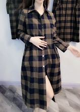 网红爆款秋季新款中长款开衫风衣显瘦格子洋气高雅宽松外套潮