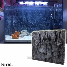 鱼缸生态岩石背景板PU水族箱龟缸造景3d立体青龙石背景墙造景
