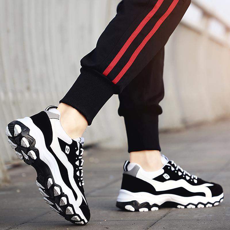 Genuine official website special offer Haomai special step men's shoes autumn trendy shoes Korean version sports casual shoes running shoes black and white luck