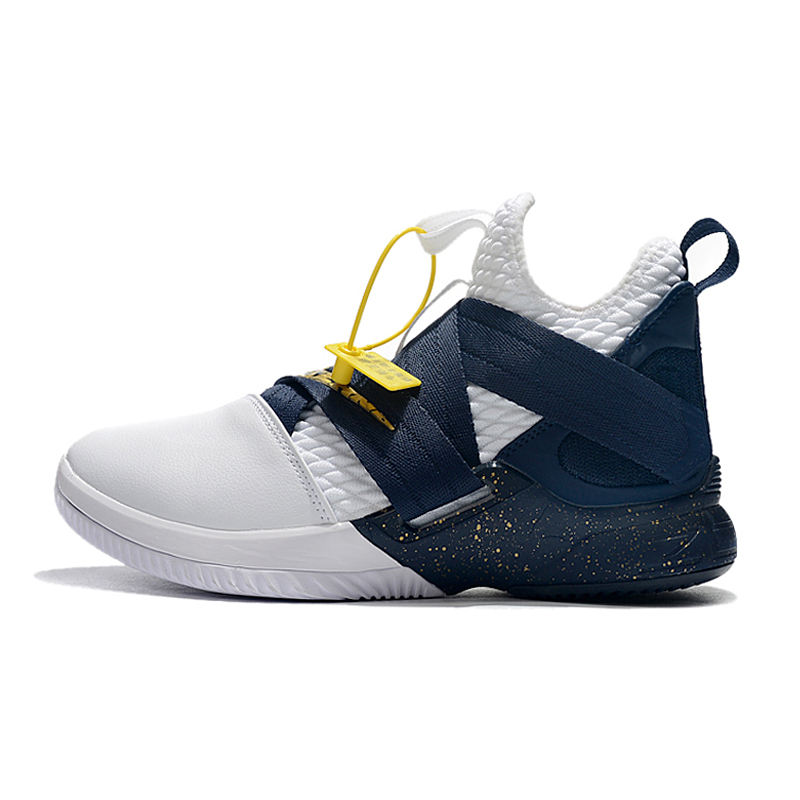 Nike Officer James Soldier 12th Generation Basketball Shoe Summer Warrior 11th Generation Navy Blue High Top Boot Men's Shoe