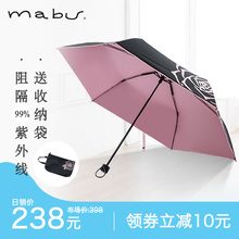 日本进口品牌Mabu降温8度遮阳伞轻质便携防晒防紫外线太阳伞雨伞