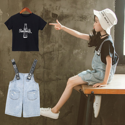 时尚炫酷童装女童春装套装2018新款潮8儿童衣服10女孩12大童15岁