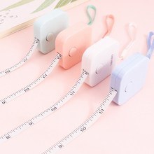 长诗糖果色迷你便携皮卷尺1.5m测量三围腰围胸围量衣软尺子