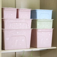 内衣盒子零食储物箱手提有盖1 家用塑料收纳箱衣柜衣物整理箱子装