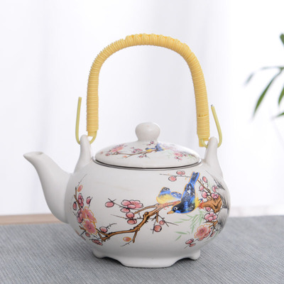 青花瓷个人茶杯双层隔热杯茶壶不烫手陶瓷茶碗茶盘功夫茶具杯子
