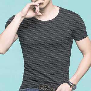 男士短袖T恤纯色打底衫潮流男装纯棉上衣服春夏季款半袖白体桖丅