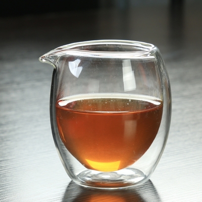 协龙腾耐热玻璃功夫茶具配件 加厚公道杯 隔茶器 茶海分茶器奶茶