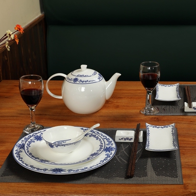 协龙腾厨房餐饮盘子陶瓷碟碗星级酒店豪华饭店包厢骨瓷餐具摆台欧