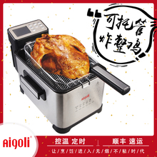 艾格丽11301ACH按键式电炸锅家用商用电炸炉大容量薯条机控温定时