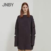 JNBY 前卫镂空破洞宽松毛针织衫 江南布衣2018夏新品 女5H282025