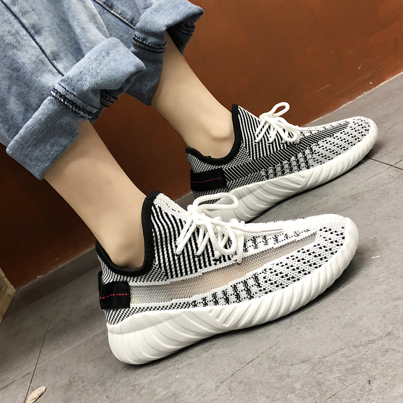 Sports shoes for women 2019 Summer Jordan mesh breathable lightweight soft sole running mesh shoes Korean version versatile casual women's shoes