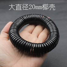 大直径 20mm 椰壳隔片正边手串黑色椰蒂念珠佛珠手持手链正切藏式
