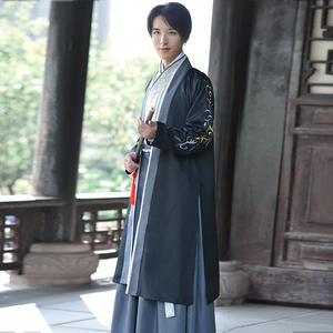 如梦霓裳如梦霓裳汉服男装衣裳褙子襦裙[楮墨]一交领藤蔓绣花春夏