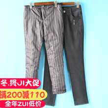 新款 176厶 刺绣水钻休闲高腰显瘦牛仔羽绒裤 2018冬装 雨系列