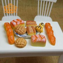 迷你幼儿仿真食物模型DIY厨房儿童食玩树脂虎皮羊角面包菠萝包