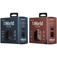 MOMAX4USB TypeC全球通用旅行充电器万能多国插座电源转换插头