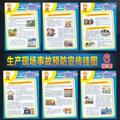 2019年安全月主题宣传挂图企业工厂安全生产知识员工安全教育生产现场事故预防与应急救援宣传挂图海报宣传画