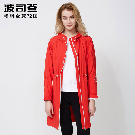Bosideng/波司登2018春装新款风衣女中长款韩版休闲外套B80516008商品大图