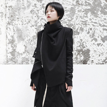 暗黑ro风中性帅气女士短夹克外套 秋季新款 BLACK SIMPLE