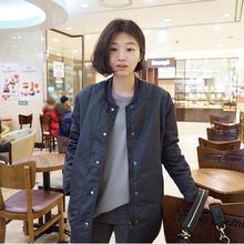 韩国代购 春秋装 女装 无领休闲简约外套G1439
