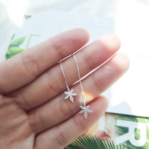 树叶小清新枫叶流苏耳环