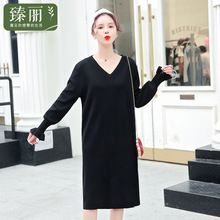 臻丽 2018新款大码女装胖mm冬装毛衣中长款上衣遮肚子洋气针织衫图片
