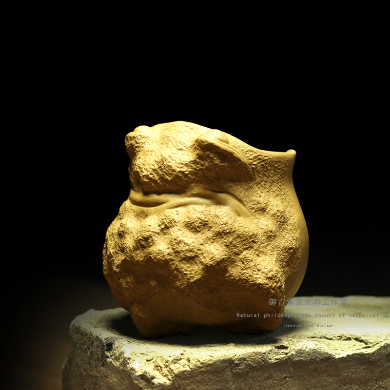 一水堂宜兴紫砂雕塑手工 人物财主老爷 茶宠摆