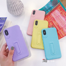 MAX 日韩马卡龙支架软壳XS 7潮女款 8plus XR苹果X手机壳iphone6s