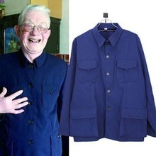 春秋装中老年人中山装男夹克衫爸爸中山服老人老式爷爷装外套薄款