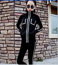 春秋季运动休闲套装女款运动服套装长袖卫衣时尚修身大码便服女