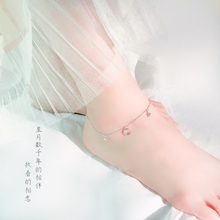 小众设计网红脚链女纯银韩版古风简约个性宫廷森系超仙性感个性